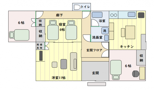 改修後間取り図