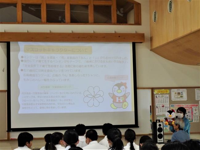 加計中学校訪問の様子